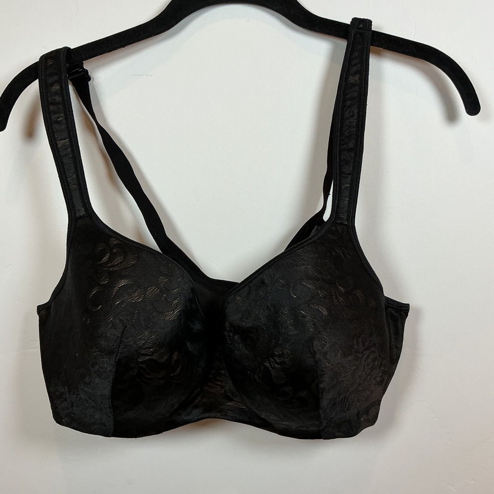Curvy Kate Black Floral Jacquard Full Coverage Comfort Bra Plus Size 40D‎